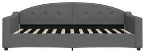 Sofa z materacem do spania, ciemnoszara, 100x200 cm, tkanina