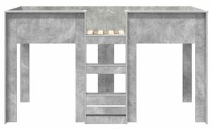 Łóżko piętrowe dla dzieci betonowy szary 75 x 190 cm