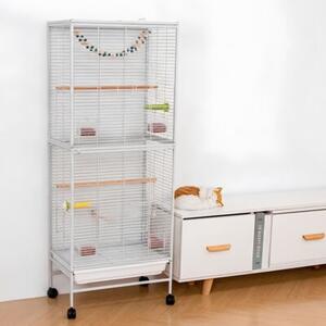Klatka dla Ptaków NUXIE RX24 Papug 128CM Kółka Woliera z Tacą + Akcesoria