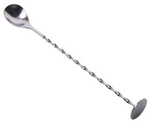 Łyżka barmańska do drinków i koktajli stalowa 28 cm