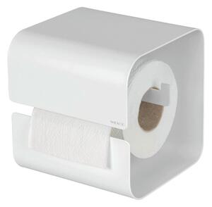 Biały stalowy uchwyt na papier toaletowy z mocowaniem Turbo-loc bez wiercenia Lizan – Wenko