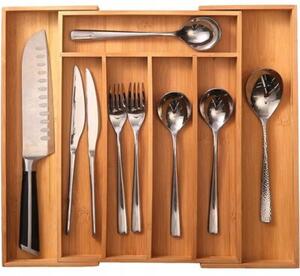 Wkład organizer do szuflady na sztućce rozsuwany 55/37x37x5cm 7 przegród KRISBERG