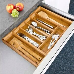 Wkład organizer do szuflady na sztućce rozsuwany 55/37x37x5cm 7 przegród KRISBERG