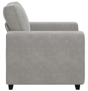 Sofa fotel jasnoszary 100x77x82 cm aksamit
