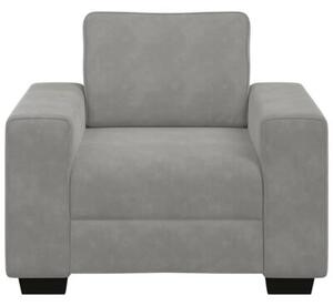 Sofa fotel jasnoszary 100x77x82 cm aksamit