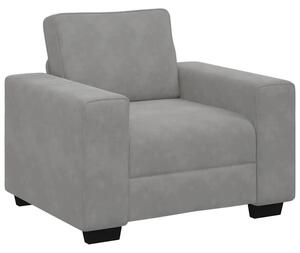 Sofa fotel jasnoszary 100x77x82 cm aksamit