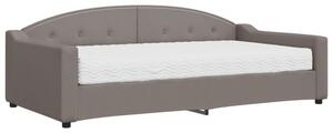Sofa z materacem do spania, kolor taupe, 100x200 cm, tkanina