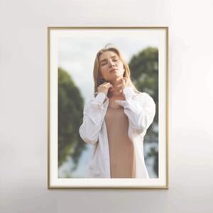 Ramka na zdjęcia 60x80 cm aluminiowa złota ramka do zdjęć 80x60 cm LUCA®