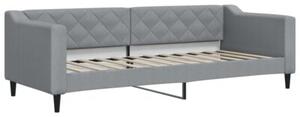 Sofa z materacem do spania, jasnoszara, 80x200 cm, tkanina