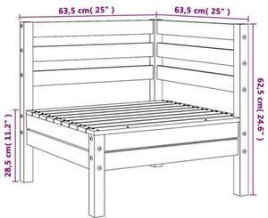 Sofa Ogrodowa Narożna Drewniana Biała Do Ogrodu