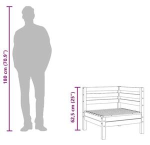 Sofa Ogrodowa Narożna Drewniana Biała Do Ogrodu