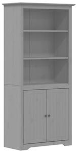 Biblioteczka bodo, szara, 82x40x173 cm, lite drewno sosnowe