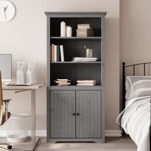 Biblioteczka bodo, szara, 82x40x173 cm, lite drewno sosnowe