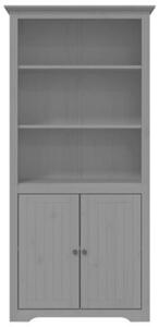 Biblioteczka bodo, szara, 82x40x173 cm, lite drewno sosnowe