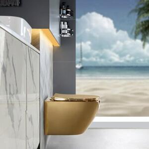Miska WC HYDROSAN MIZU-GL-BL-TR-03 Owalny Złoty połysk / Czarny środek