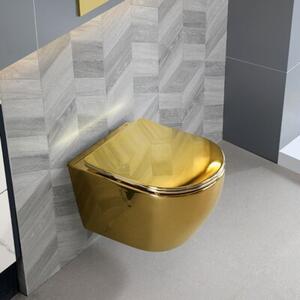 Miska WC HYDROSAN MIZU-GL-BL-TR-03 Owalny Złoty połysk / Czarny środek