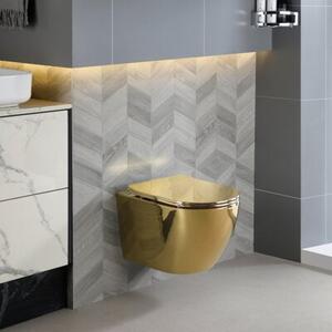 Miska WC HYDROSAN MIZU-GL-BL-TR-03 Owalny Złoty połysk / Czarny środek