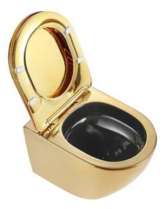 Miska WC HYDROSAN MIZU-GL-BL-TR-03 Owalny Złoty połysk / Czarny środek