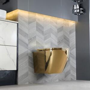 Miska WC HYDROSAN MIZU-GL-BL-TR-03 Owalny Złoty połysk / Czarny środek