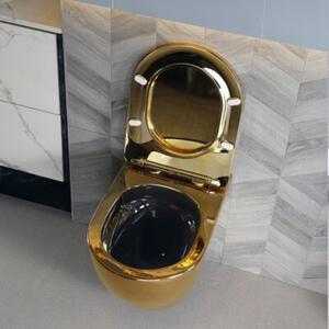 Miska WC HYDROSAN MIZU-GL-BL-TR-03 Owalny Złoty połysk / Czarny środek