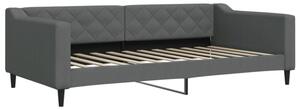 Sofa z funkcją spania, ciemnoszara, 100x200 cm, obita tkaniną