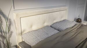 Łóżko kontynentalne z eleganckim zagłówkiem i materacem VERONICA 90x200