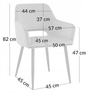 Nowoczesne stylowe krzesło kuchnia jadalnia salon velvet KT205 olivia brąz