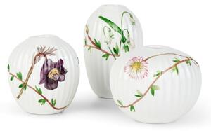 Zestaw 3 miniaturowych porcelanowych wazonów Kähler Design Hammershøi Spring