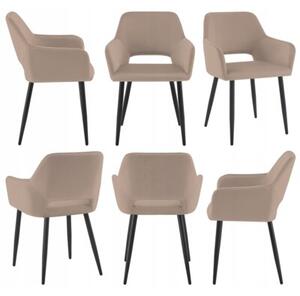Nowoczesne stylowe krzesło kuchnia jadalnia salon velvet KT205 olivia brąz