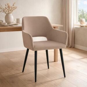 Nowoczesne stylowe krzesło kuchnia jadalnia salon velvet KT205 olivia brąz