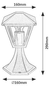 Rabalux 7148 zewnętrzny niski słupek latarnia Paravento, antracyt