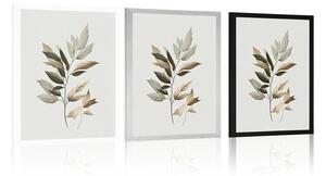 Plakat luksusowe minimalistyczne liście
