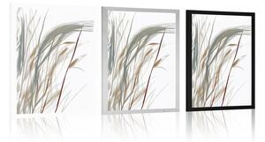 Plakat minimalistyczne źdźbła trawy
