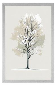 Plakat Minimalistyczne drzewo