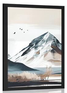 Plakat malownicze góry w stylu skandynawskim