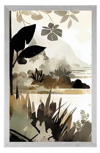 Plakat jezioro w dżungli