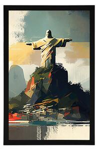 Plakat posąg Jezusa w Rio de Janeiro