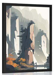 Plakat góra Tianzi w Chinach