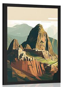 Plakat wspaniałe Machu Picchu