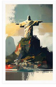 Plakat posąg Jezusa w Rio de Janeiro