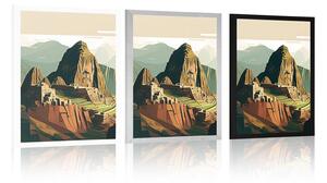 Plakat wspaniałe Machu Picchu