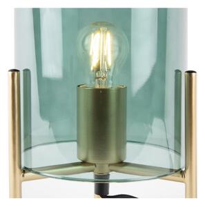 Zielona szklana lampa stołowa Leitmotiv Bell, wys. 30 cm