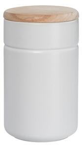 Biały porcelanowy pojemnik z drewnianym wieczkiem Maxwell & Williams Tint, 900 ml