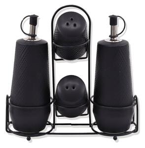 Ceramiczny zestaw do przypraw 5-ele przyprawnik MAESTRO BLACK
