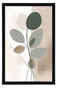 Plakat abstrakcyjne kształty botaniczne nr 1