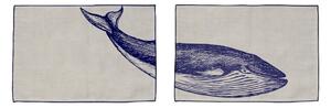 Zestaw 2 mat stołowych Madre Selva Blue Whale, 45x30 cm