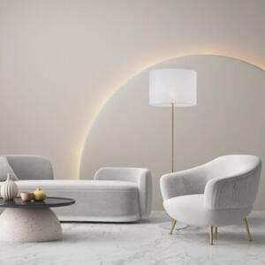 Lampa podłogowa TK Lighting Umberto 16033 biało-złota, E27, nowoczesna do salonu i sypialni 155 cm