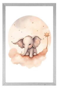Plakat rozmarzony słoń
