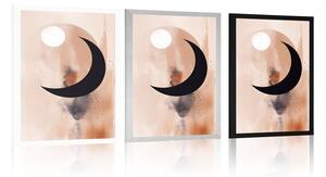 Plakat abstrakcyjne kształty dzień i noc