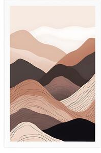 Plakat abstrakcyjne kształty górskie